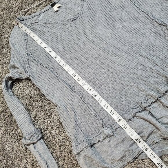 Free People x We the Free Gray Laguna Waffle Thermal Top - XS - Picture 4 of 7